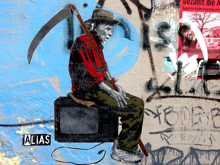 Alias Auslaufmodelle © Berlin Street Art Berlin, May 2015, german, painted, close, people