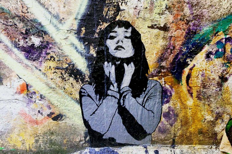 Berlin art stencil Negative Vibes NV b-movies urban art, make, people, create, pint new, spray, cut, wall, community, using make use way just want cutting view