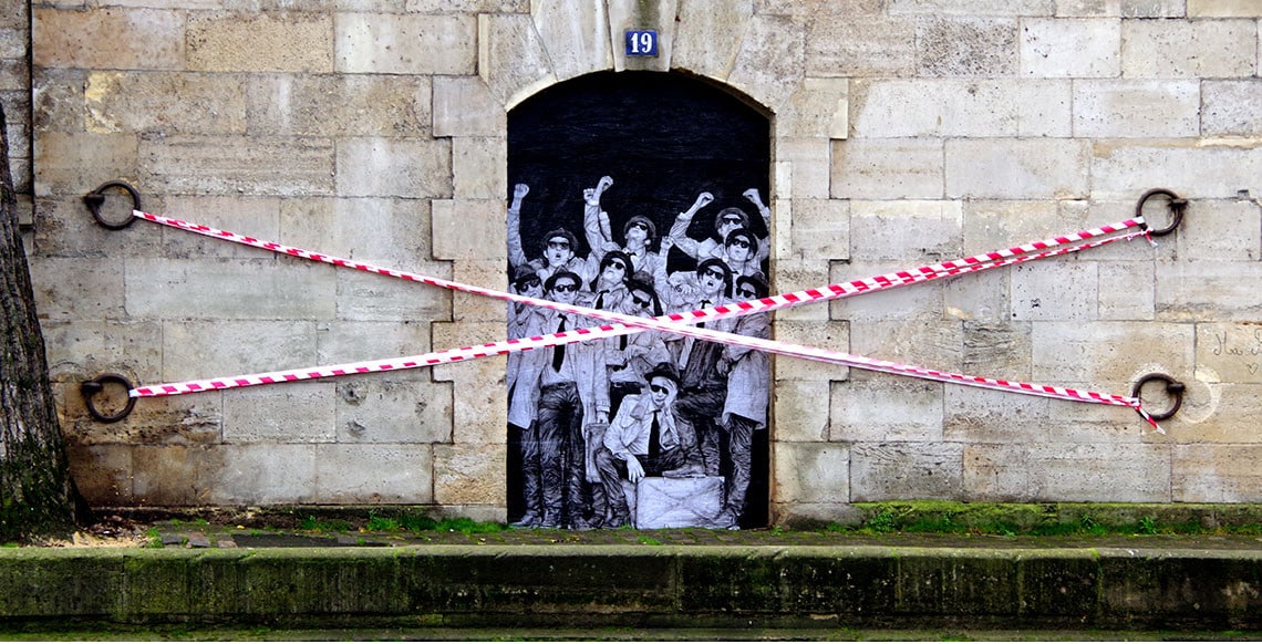 Levalet - Street Art Do Not Cross - Image courtesy of the artist