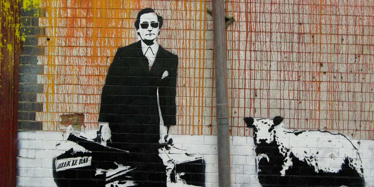 Blek le Rat - Untitled Autoportrait - Image via isupportstreetart.com